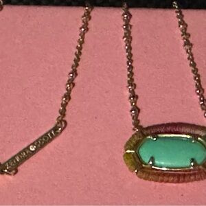 Elegant Kendra Scott threaded Elisa mint green Necklace